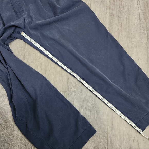 Kit + Ace Navy Blue High Waist Pleated Taper Leg Trouser Pants Size 8 - Picture 14 of 15